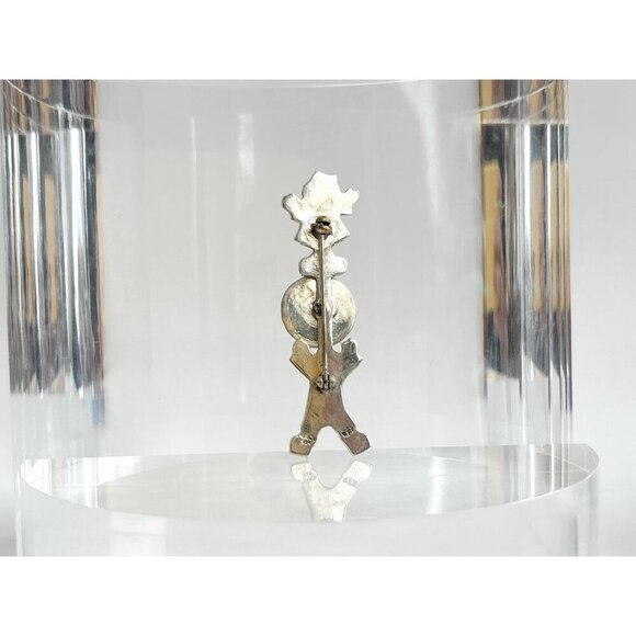 Sterling Silver "Save the Children" Vintage EFS Signed Taxco Mexican Brooch - Picture 5 of 10